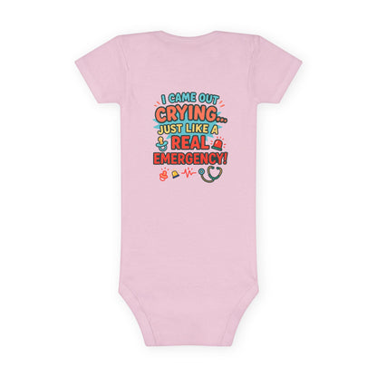 I Came Out Crying Baby Onesie