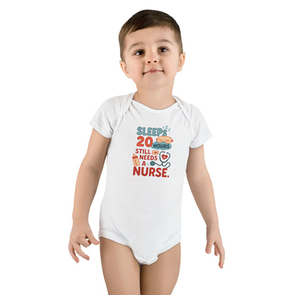 Adorable Nurse Design Baby Onesie - White