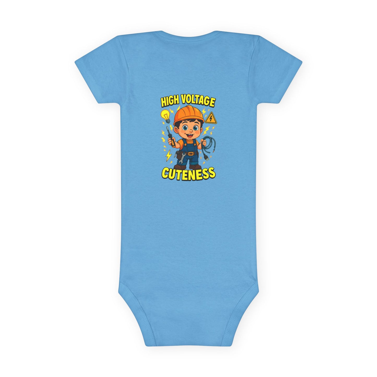 High Voltage Cuteness Baby Onesie Blue